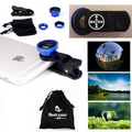 iBank(R)Universal Clip-on 3 in 1 Fisheye Wide Angle Camera Lens
